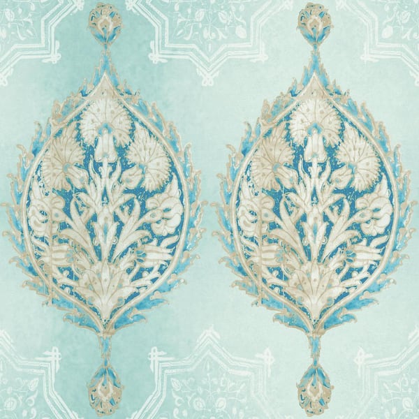 York Wallcoverings Henna Palm Ogee Spray and Stick Wallpaper (Covers 56 sq. ft.)
