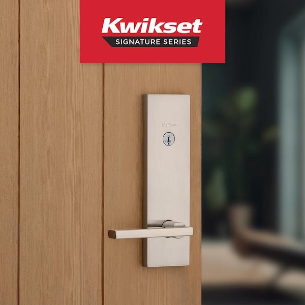 Kwikset Halifax Satin Nickel Keyed Entry Set Single Cylinder Door