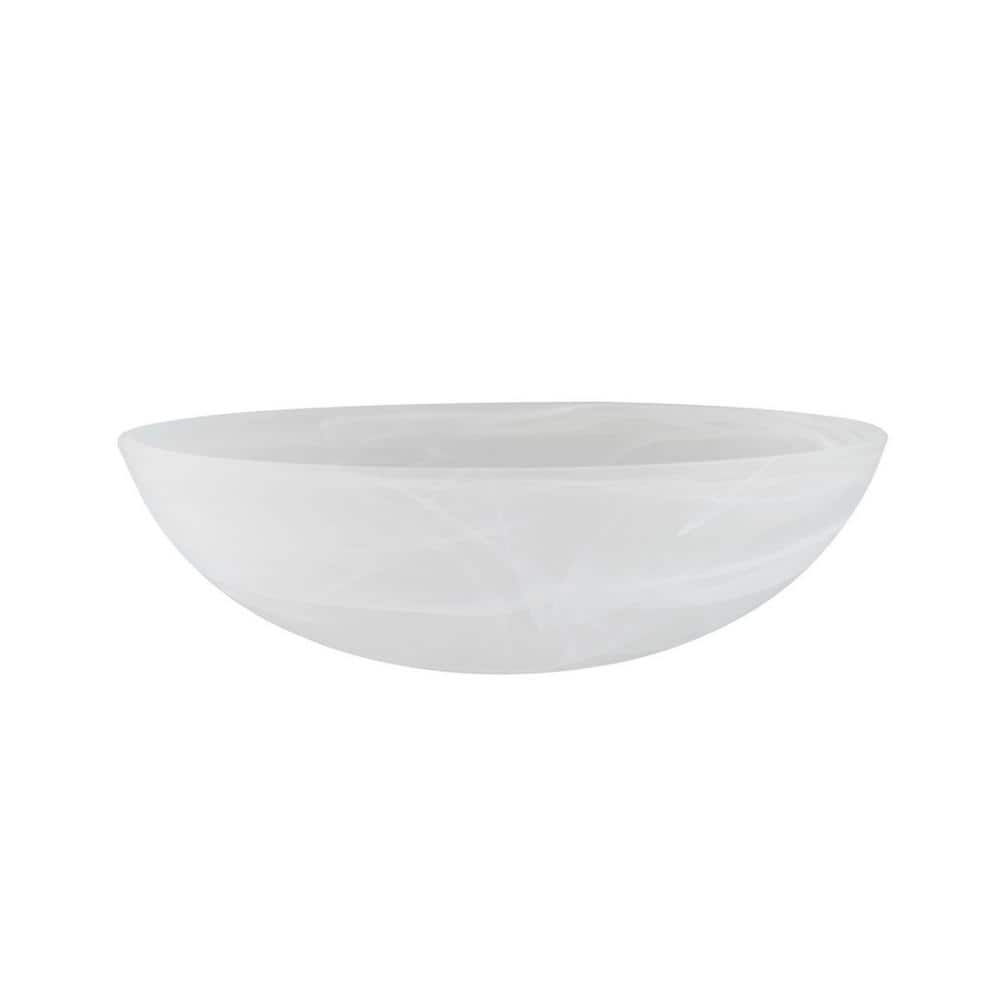 3-5/8 in. H x 11-3/4 in. Dia/Alabaster Glass Shade For Torchiere Lamp, Swag