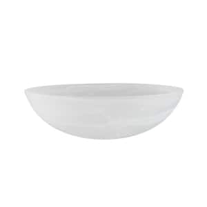 3-5/8 in. H x 11-3/4 in. Dia/Alabaster Glass Shade For Torchiere Lamp, Swag Lamp and Pendant&Island Fixture