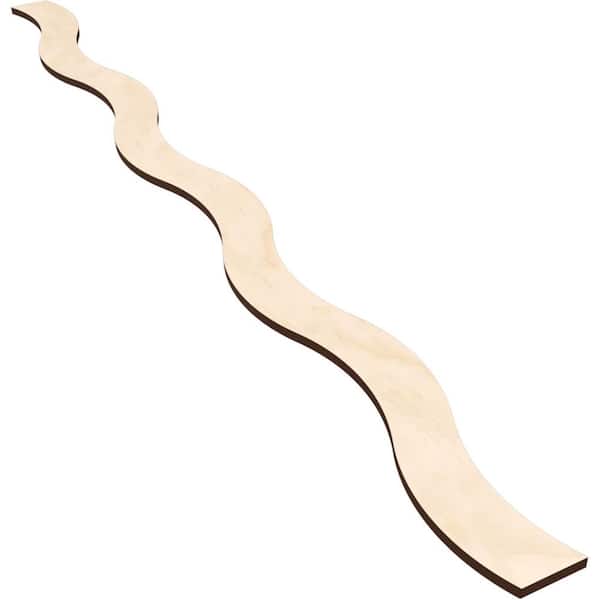 Ekena Millwork Brazos 47 in. H x 0.375 in. W Slatwall Panels in Birch 22-Pack