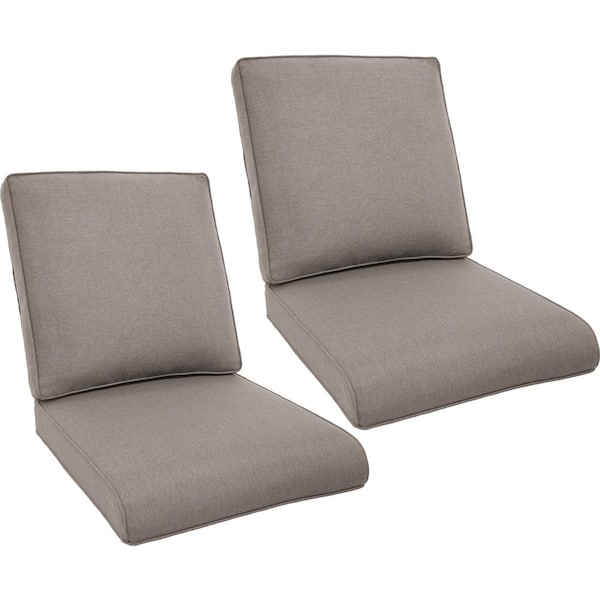 ArcoBay 22.5 in. x 25 in. x 4 in. 4-Piece Deep Seating Outdoor Lounge Chair Replacement Cushion Set in Gray
