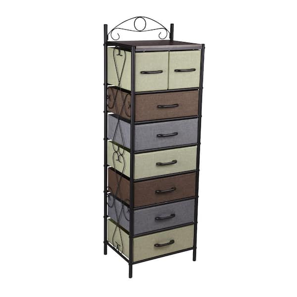 HOUSEHOLD ESSENTIALS 54.25 in. H x 17.75 in. W x 13.25 in. D 8-Drawer Tower