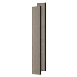 0.9 in. x 1.05 ft. x 7.87 ft. Walnut Acoustic/Sound Absorb 3D Oak Overlapping Wood Slat Decorative Wall Paneling 2-Pack