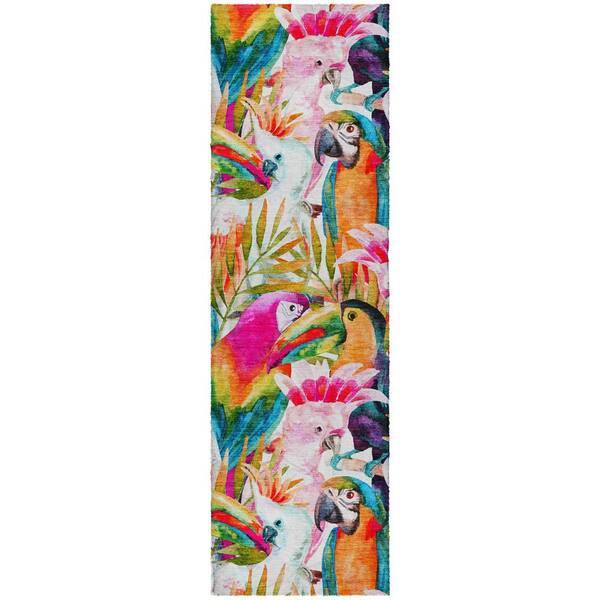 Dream Shag Premium Machine Washable Abstract ADS200 Multi 2 ft. x 7 ft. Runner Rug