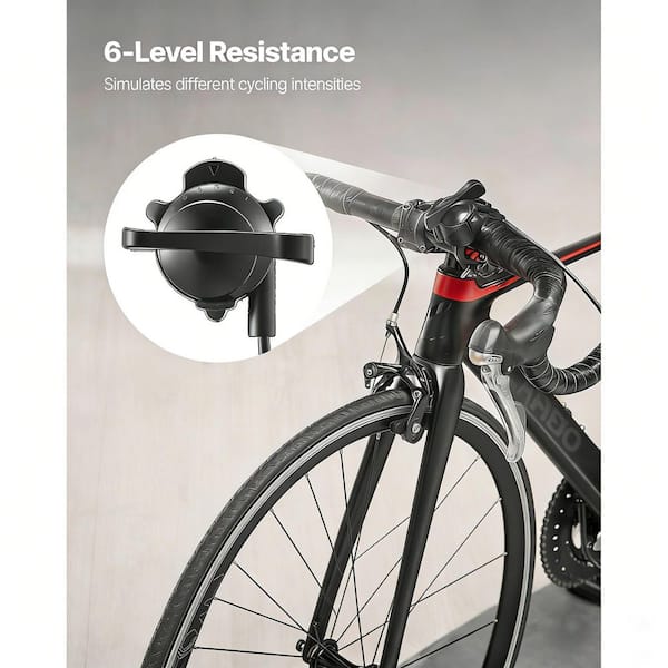 bicycle trainer stationary bike cycle stand VEVOR Trainer, 26-29 Inch & 700C Wheels, Foldable Fluid for Indoor Exercise Riding with Quick Release Skewer & Front Wheel Riser Block, Fits Road Bikes With a max load of 135kg/ 298lbs Alpcour Fluid Bike Trainer Stand