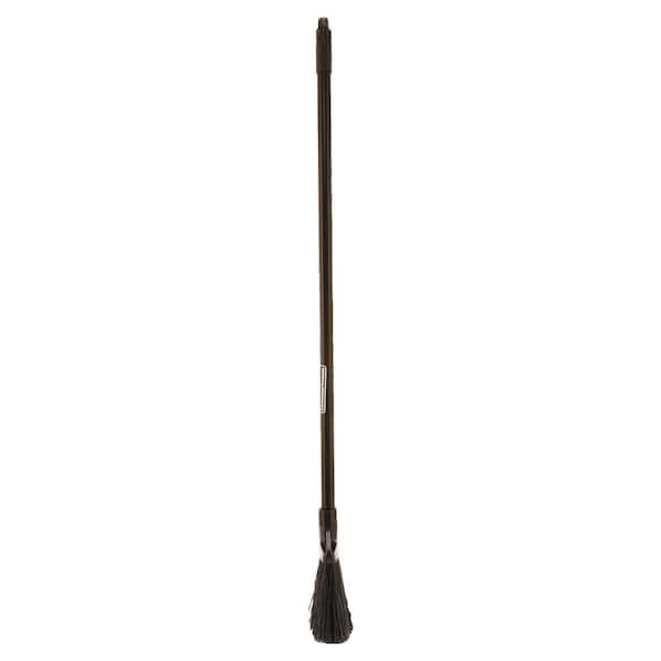 RUBBERMAID COMMERCIAL PRODUCTS Lobby Broom and Dust Pan: 28 in Broom Handle  Lg, Polypropylene, Black