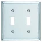 Pass and Seymour 430S/S 2 Gang 2 Toggle Wall Plate, Stainless Steel (1-Pack)