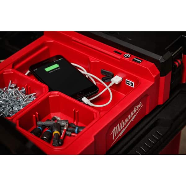Milwaukee M12 12V Lithium-Ion Cordless PACKOUT Flood Light W/USB Charging and M18 FUEL Lithium-Ion Deep Cut Band Saw