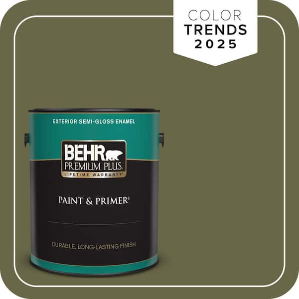 BEHR PREMIUM PLUS 1 gal. #PPU9-24 Amazon Jungle Semi-Gloss Enamel Exterior Paint & Primer