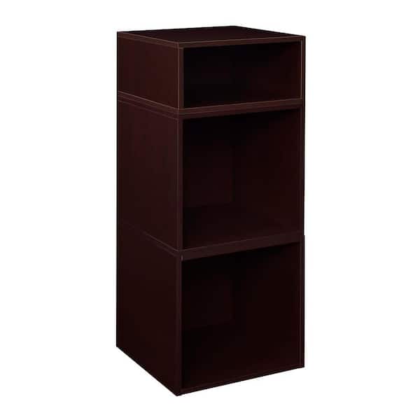 Regency 32.5 in. H x 13 in. W x 13 in. D Brown Wood 3-Cube Organizer