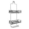 Dyiom Shower Caddy Organizer with 12 Hooks, Bathroom Storage for Shampoo, Shower Shelf with 2 Razor Hangers, in Silver