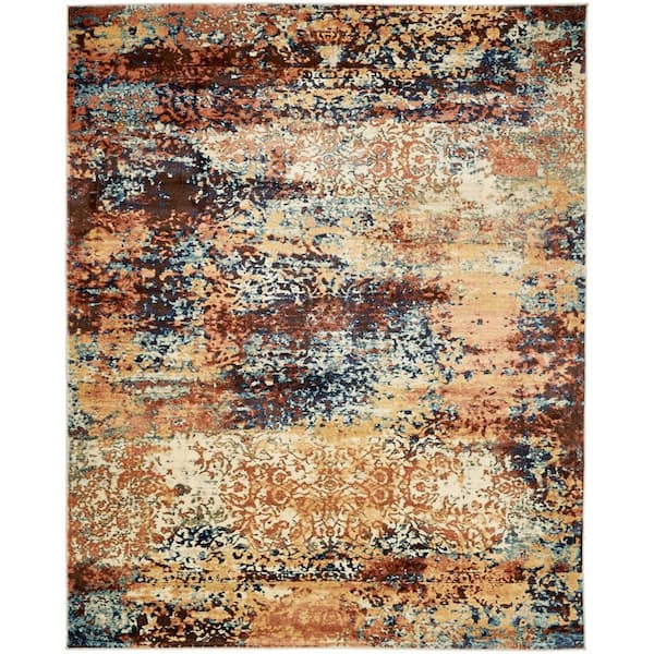 Unique Loom Mystic Seine Peach 8' 0 x 10' 0 Area Rug