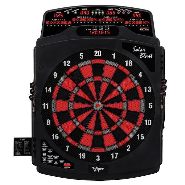 Solar Blast Electronic 15.5 in. Dartboard with Darts and Accessories