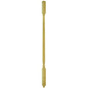 Stair Parts 39 in. x 1-1/4 in. 5141 Unfinished Hemlock Square Top Wood Baluster for Stair Remodel