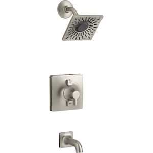 Contemporary Single-Handle 1-Spray Tub and Shower Faucet in Vibrant Brushed Nickel (Valve Included)