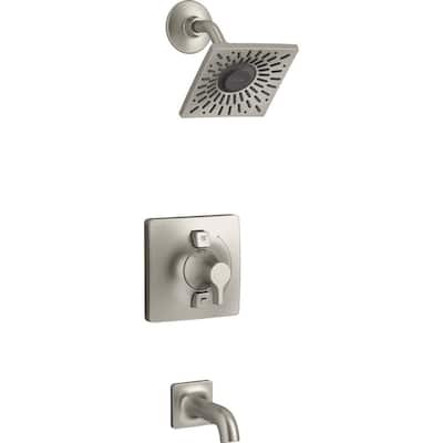 Venza Single-Handle 1-Spray Tub and Shower Faucet in Vibrant Brushed Nickel (Valve Included)