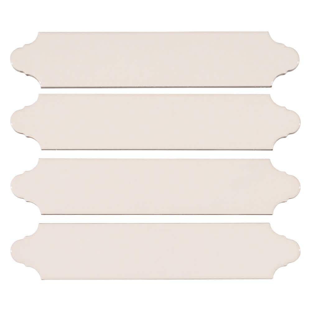 Concerto-Brassini Larinet 2 in. x 9 in. Glossy Ceramic Lantern Wall Tile (8