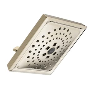 3-Spray Patterns 1.75 GPM 7.63 in. Wall Mount Fixed Shower Head with H2Okinetic in Lumicoat Polished Nickel