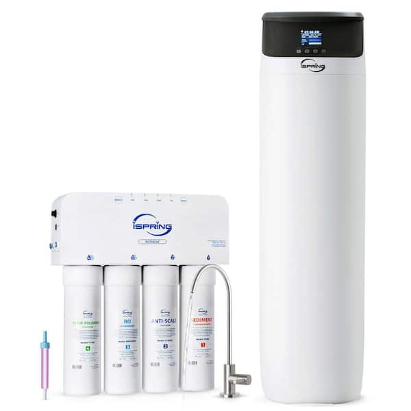 WCS50KG Whole House Water Softener and RO5004F Under Sink Reverse Osmosis Water Filtration System