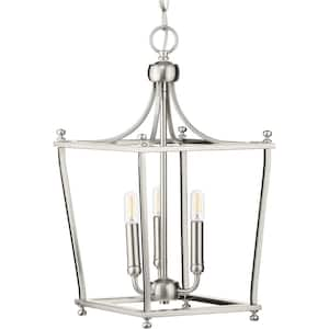 Parkhurst 3-Light Brushed Nickel Foyer Pendant