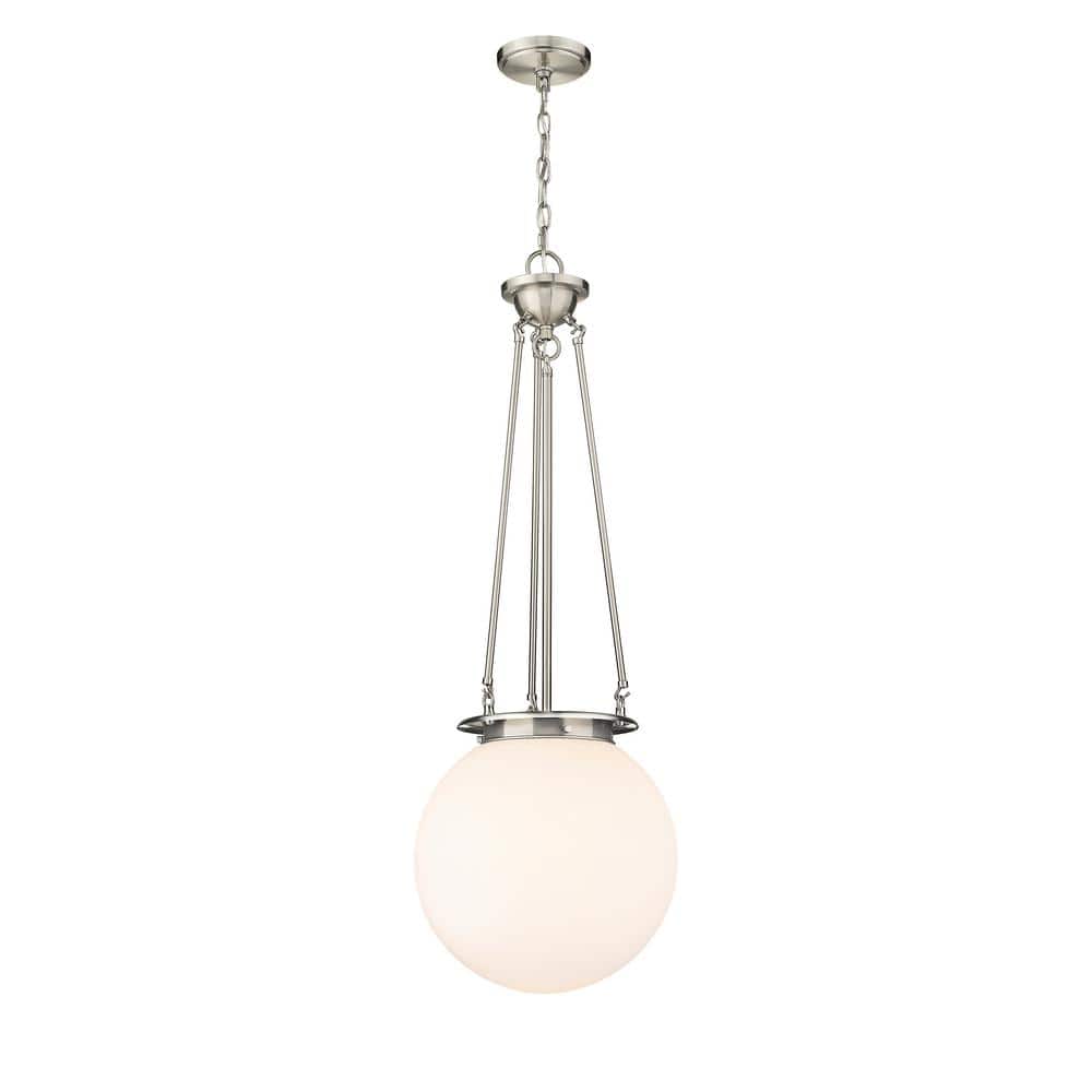 Beacon 100-Watt 1-Light Satin Nickel Shaded Mini Pendant Light with Painted Glass Shade price history on PriceWatchPro