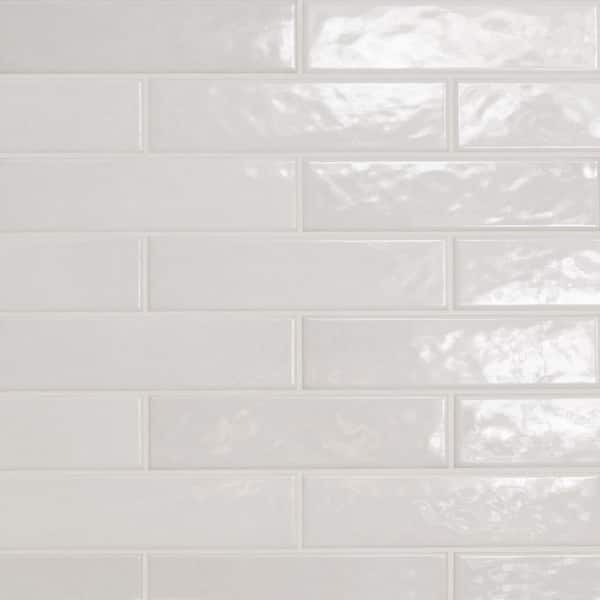 MSI Lakeview Dove 3 in. x 12 in. Glossy Ceramic Wall Tile (5.5 sq. ft./Case)