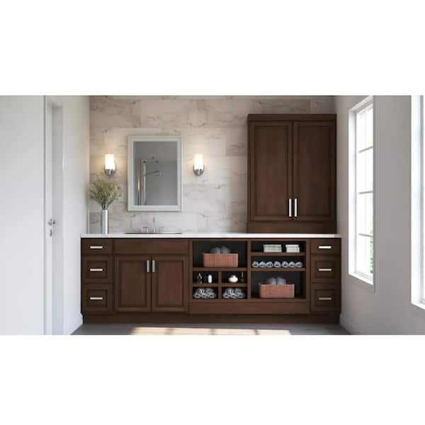 Hampton Bay 24 in. W x 24 in. D x 34.5 in. H Assembled Drawer Base Kitchen  Cabinet in Unfinished with Recessed Panel KDB24-UF - The Home Depot