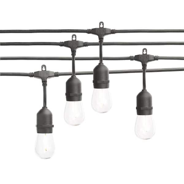 Harbor Breeze 48-ft Plug-in Black Outdoor String Light with 18 White-Light  LED Edison Bulbs in the String Lights department at