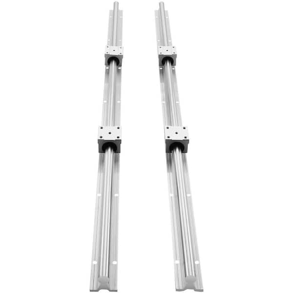VEVOR Linear Track Kit SBR25 1200mm Includes 2-Units of 47.2 in. SBR25 Rails and 4 SBR25UU Sliding Units Linear Motion Guides