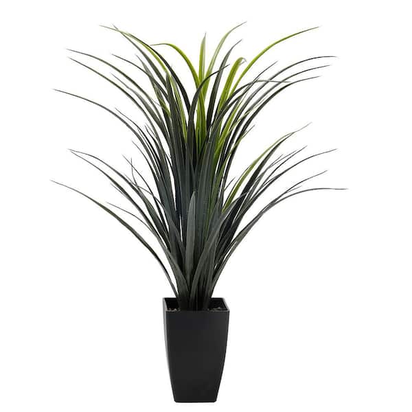 27 in. Green Realistic Artificial Plant Grass in Pot - Indoor/Outdoor Faux Greenery with Natural-Looking Foliage