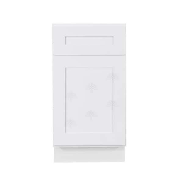 Lancaster White Plywood Shaker Stock Assembled Base Wasket Kitchen Cabinet 18 in. W x 34.5 in. H x 24 in. D
