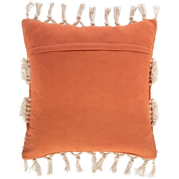 orange shag pillow
