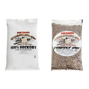 40 lbs. Bags Premium Hickory Wood Pellets and Perfect Mix Pellets
