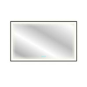 M21 Serie 60 in. W x 36 in. H Rectangular Framed with Tri Color Wall Mount LED Bathroom Vanity Mirror in Black