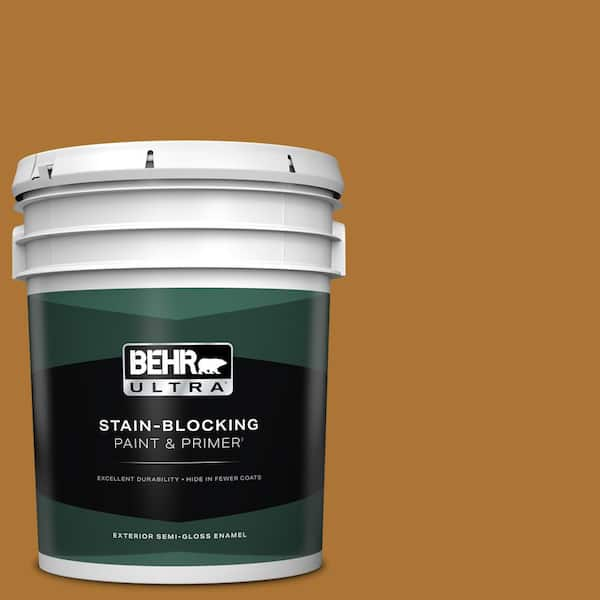 BEHR ULTRA 5 gal. #S-H-320 Enchanting Ginger Semi-Gloss Enamel Exterior Paint & Primer