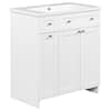 Magic Home 30 in. x 18 in. Bathroom Vanity Organizer Combo Storage Cabinet  Set with Undermount Sink, White SLX-LMP18001-L - The Home Depot