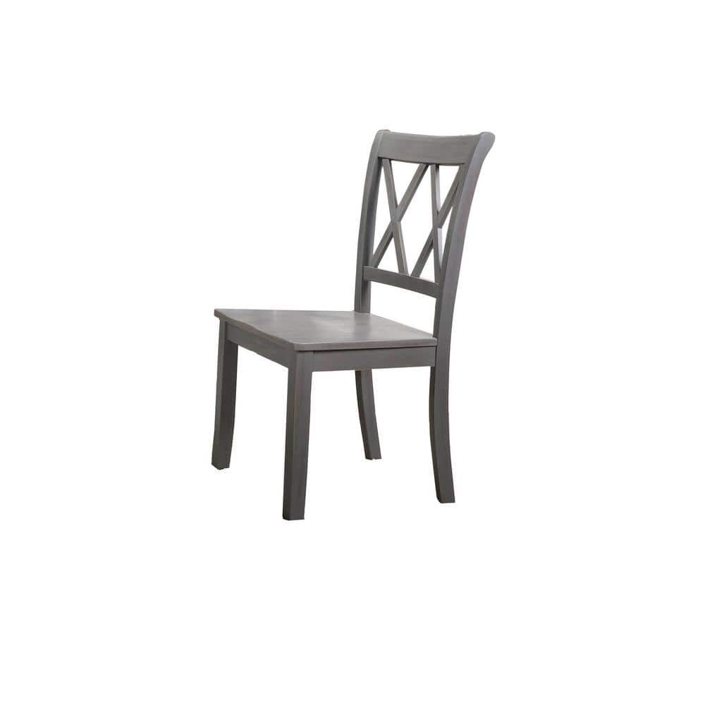 Rustic Gray 6-Piece Solid Wood Dining Set with Bench
