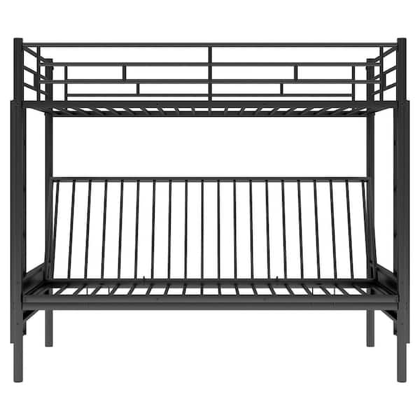 Harper & Bright Designs Black Twin Over Full Multi-Function Metal