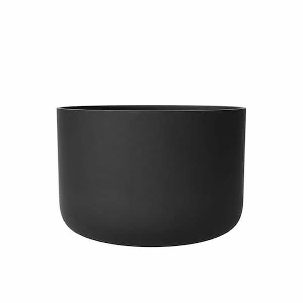 Modern 41 in. x 41 in. Round Deep Soaking Solid Surface Bathtub with Stool in Matte Black