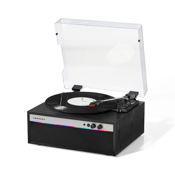 Strobe Record Player in Black