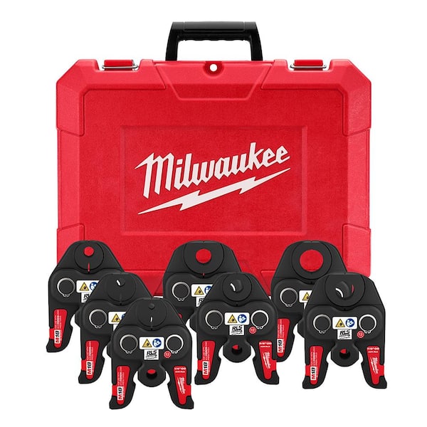 Milwaukee M18 Press 1/4 in. to 1-1/8 in. Copper Press Tool Jaw Set for RLS ACR Press Fittings (7-Jaws Included)