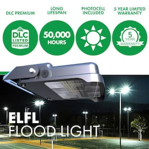 Selectable Color Temperature 300-Watt Equivalent 21000 Lumen 130-Degree Bronze Dusk to Dawn Integrated LED Flood Light