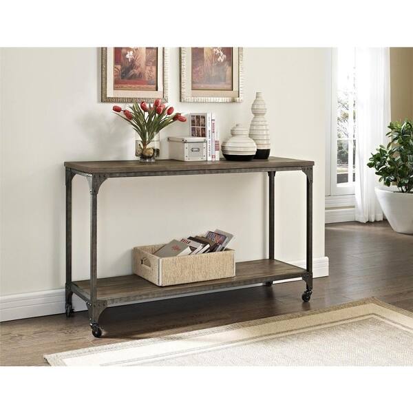 Altra Furniture Cecil Rustic Mobile Console Table
