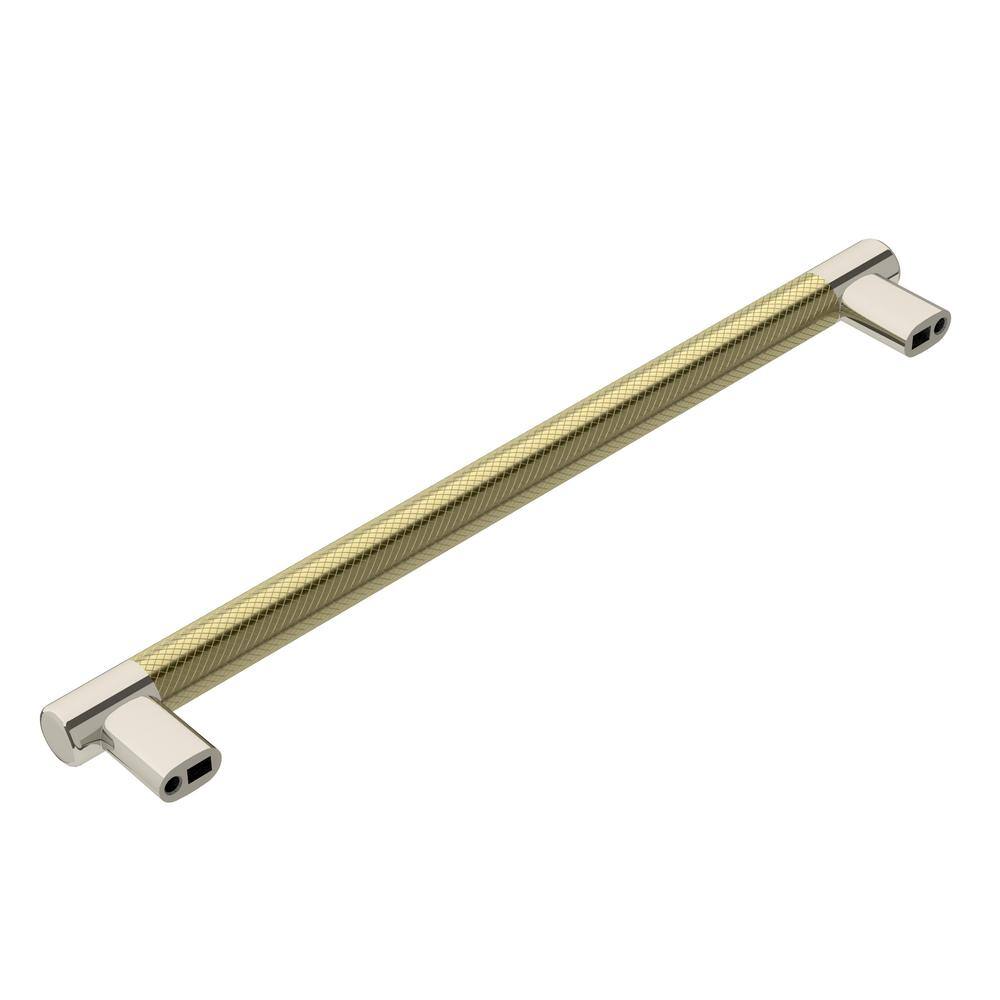 Polished Nickel and Golden Champagne Modern Bar Pull