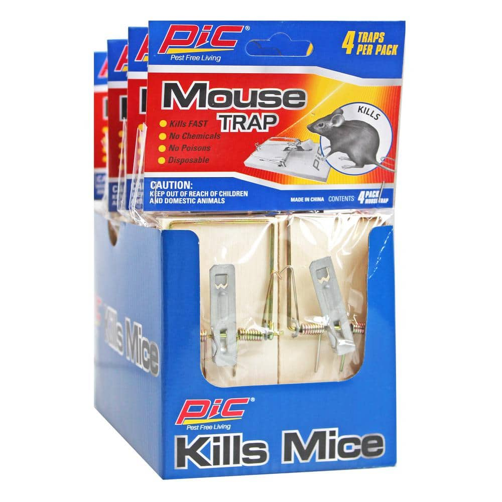 Catchmaster Wood Mouse Trap - 4pk, Non-Toxic and Disposable