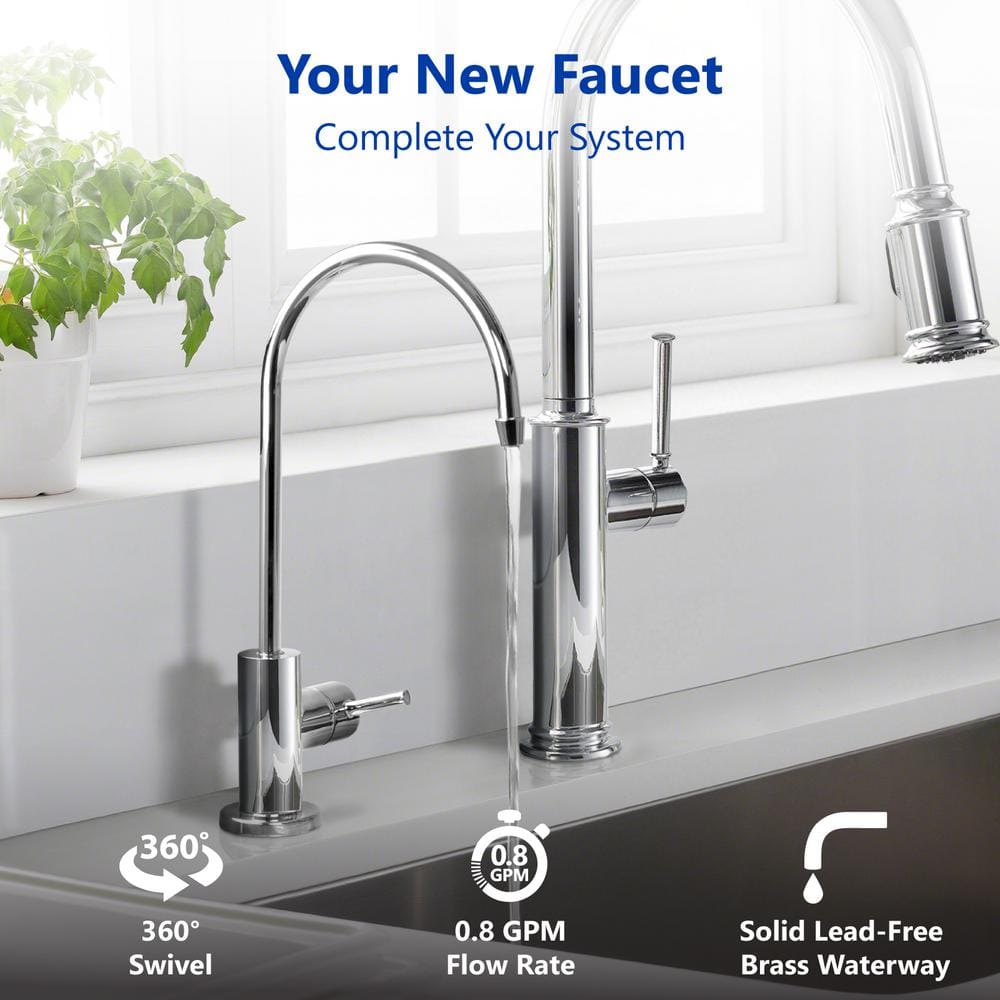 Modern Chrome High-Arc Drinking Water Faucet