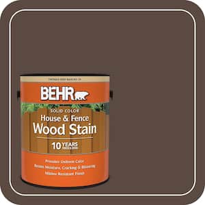 1 gal. #SC-105 Padre Brown Solid Color House and Fence Exterior Wood Stain