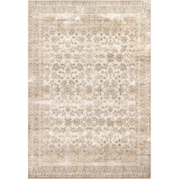 Mercer41 Haymo Coffee/Beige Machine Washable Indoor/Outdoor Rug