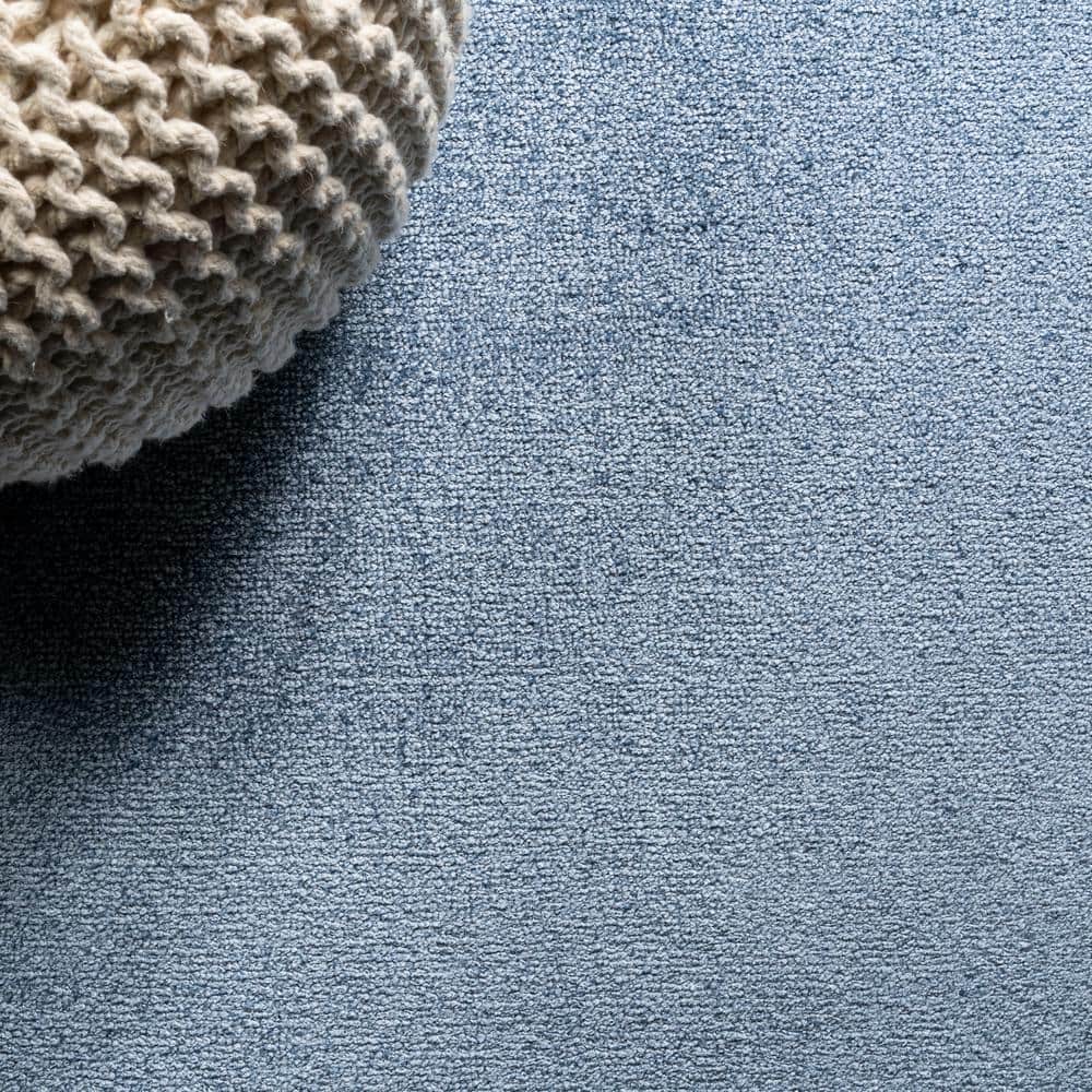 Classic Blue Rectangular Synthetic 4' x 6' Easy Care Area Rug